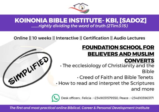 foundation school for believers and muslim convert - KBI