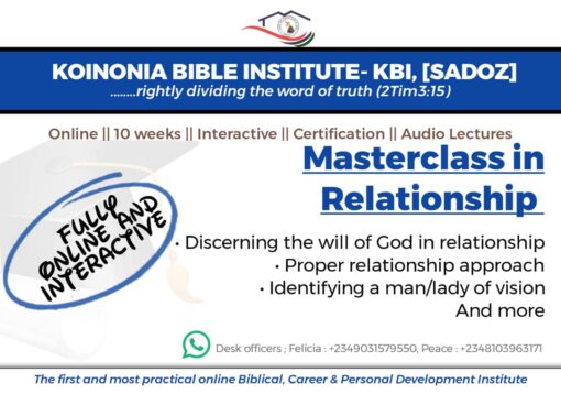 masterclass on relationship - KBI