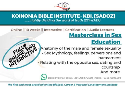 masterclass on sex education - KBI