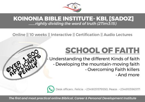 school of faith - KBI
