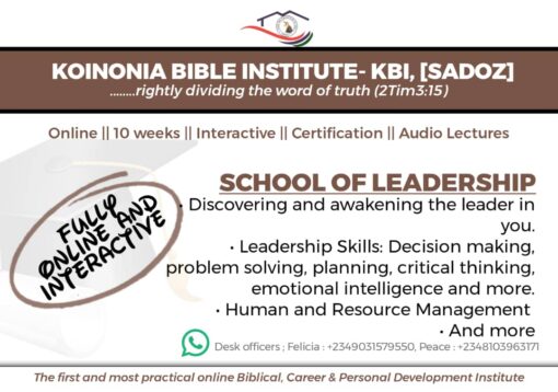 school of leadership - KBI