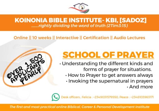 school of prayer - KBI