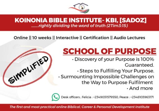 school of purpose - KBI