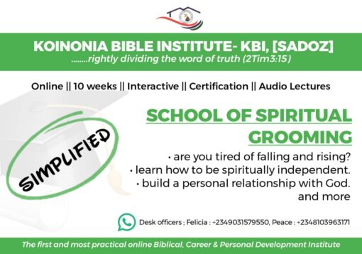 school of spiritual grooming - KBI